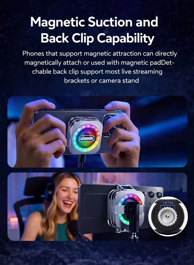 6 Pro Magnetic Phone/Tablet Cooler - 30W Ultra-Cooling 35W Mini GaN Charger Magnetic Mount