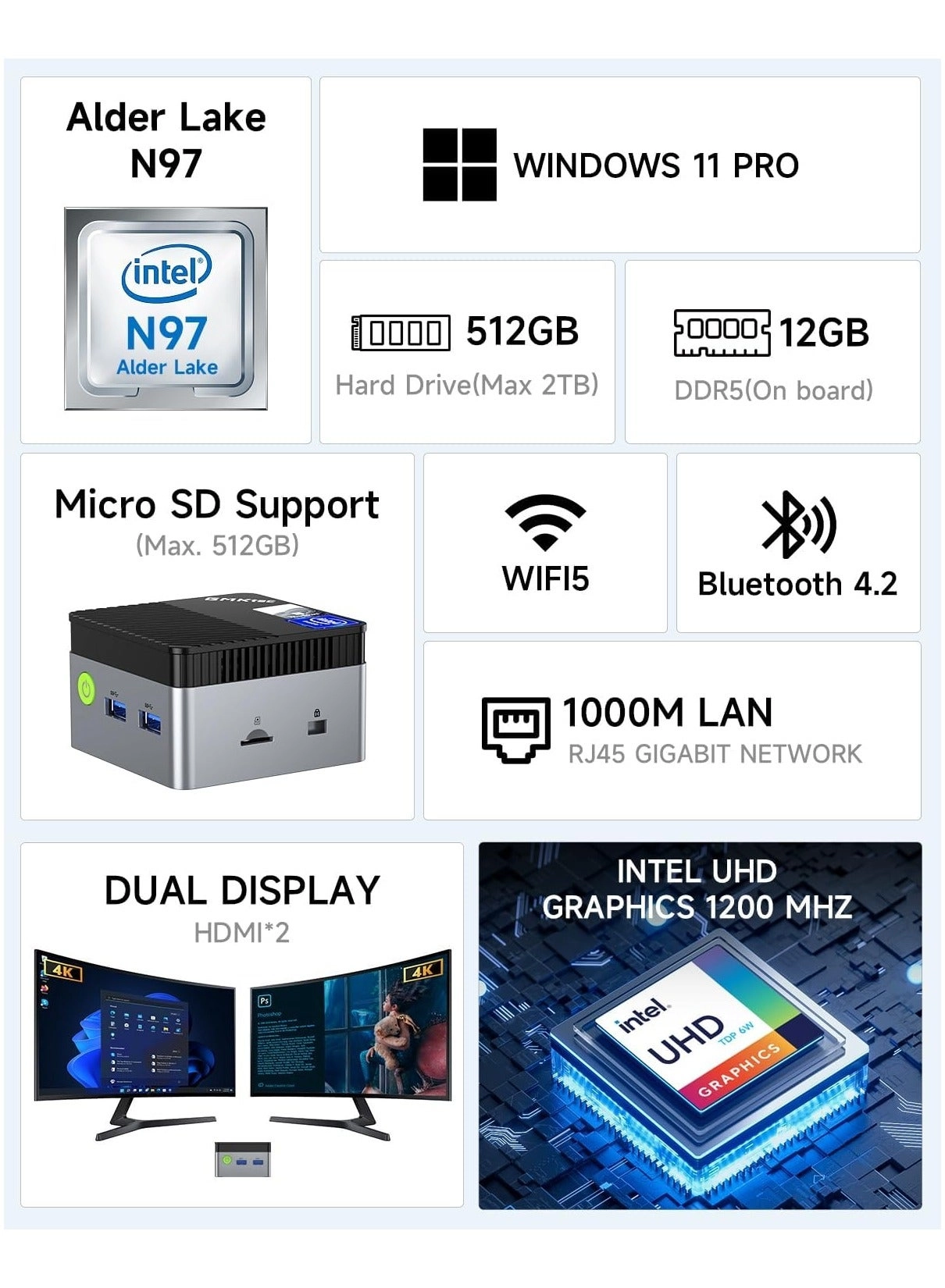 NucBox G5 - N97 12GB 512GB