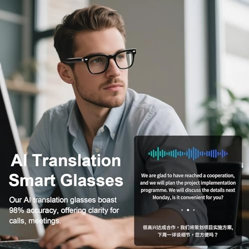 Smart Glasses - Auto Power On/Off Bluetooth UV400/Blue Light Protection
