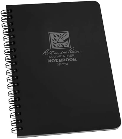 Rite in the Rain Side Spiral Notepad 4 ¾ x 7-Inch Spiral - Lined 12 Sheets