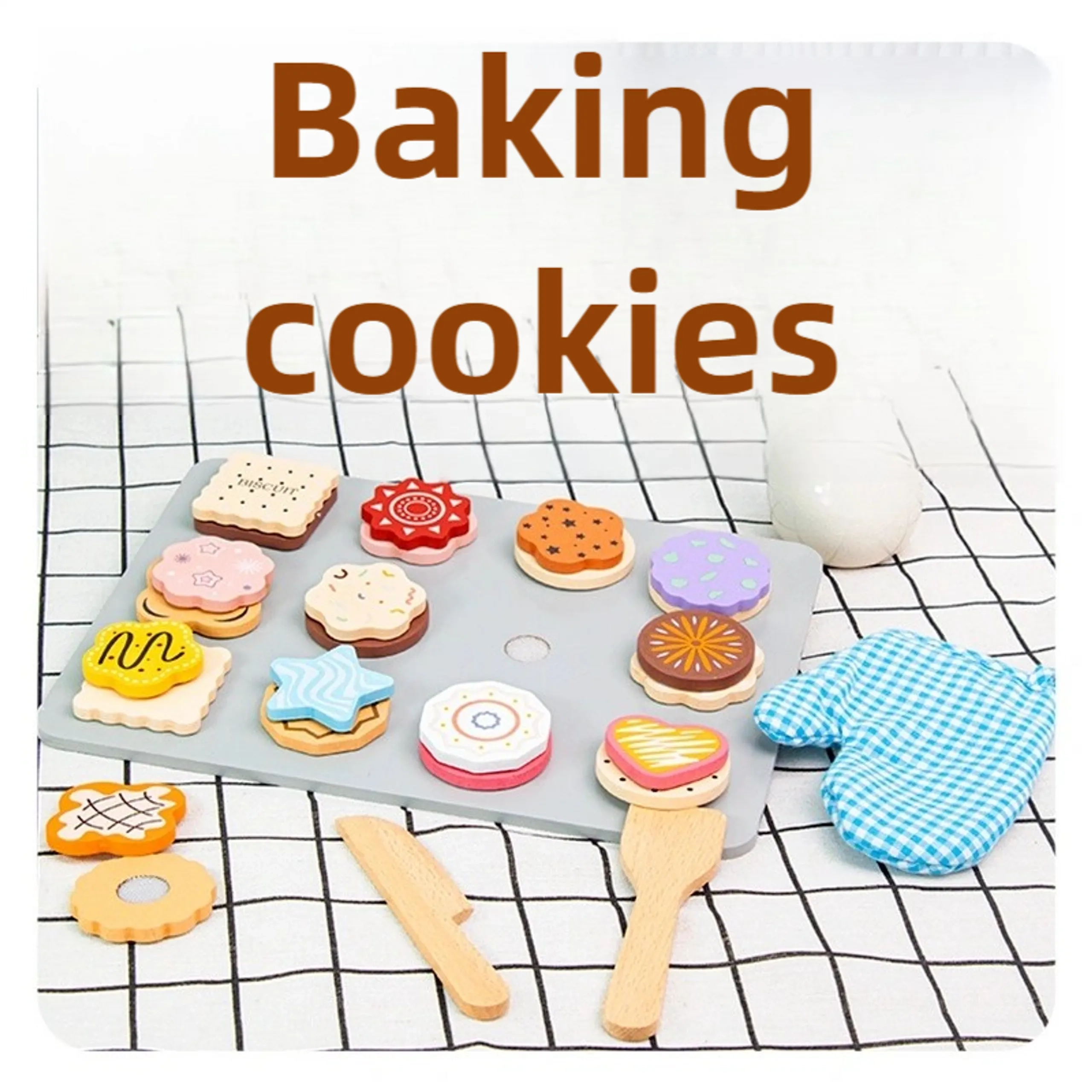 Kids Wooden Cookie Playset - 28 Pcs (5551007-KABI_0192)
