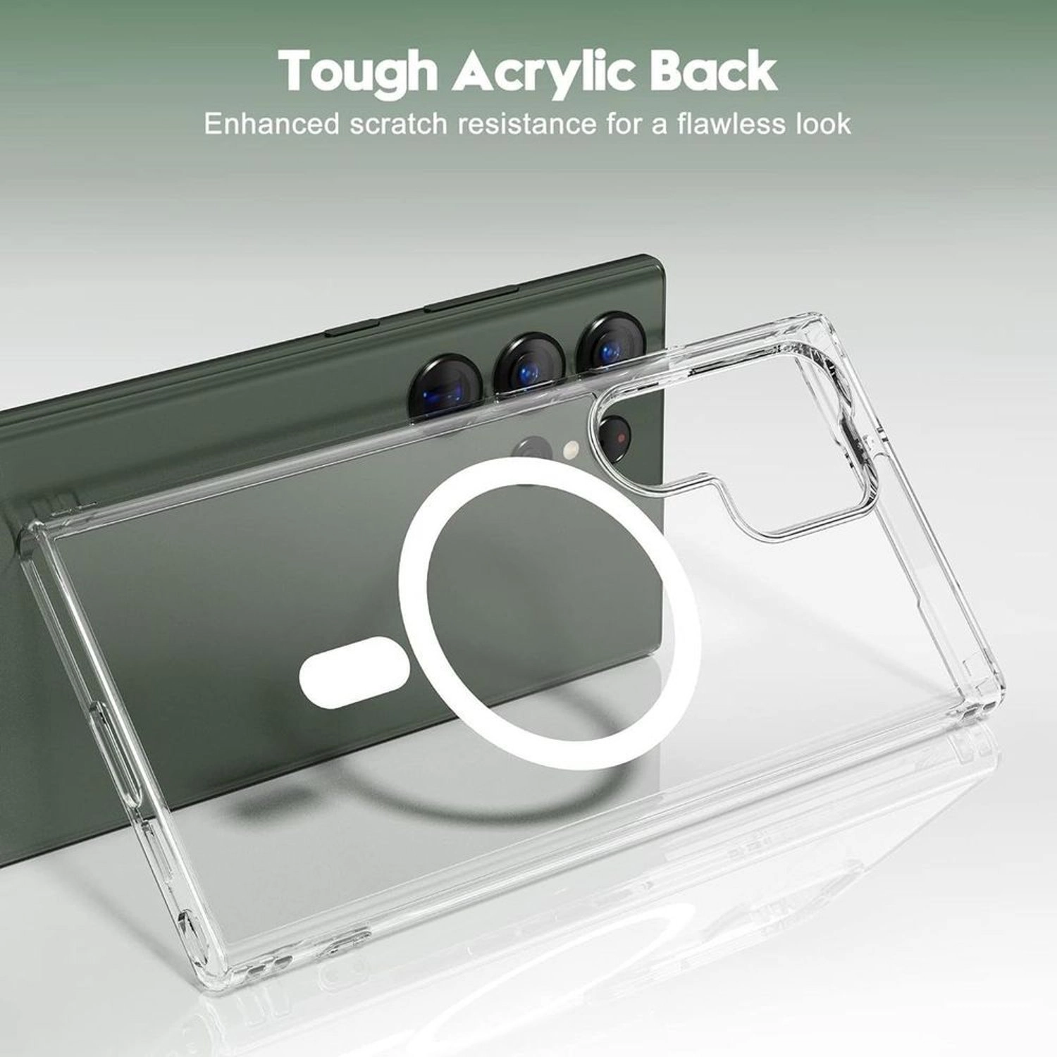 Silicon Magnetic Case for Samsung Galaxy S24 Ultra - Silicon Case Screen Protector