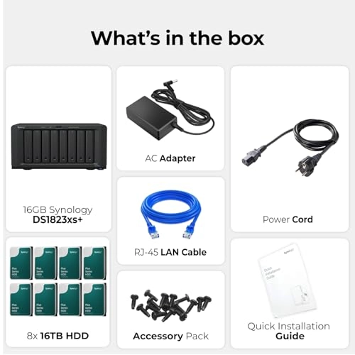 DS1823xs+ 8-Bay 128TB - External 512GB SSD