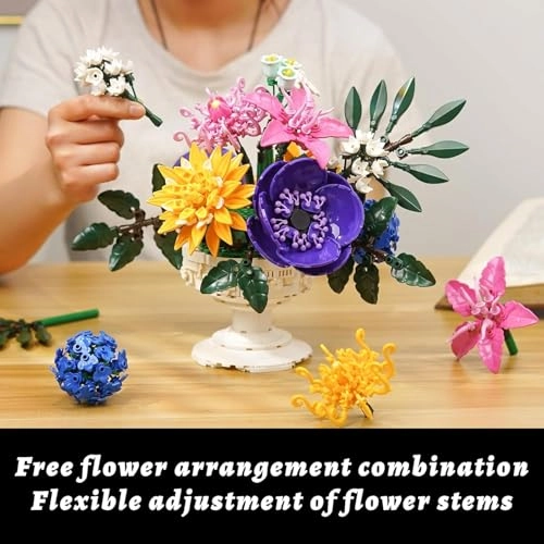 Flowers Bouquet Building Set - 1081 PCS