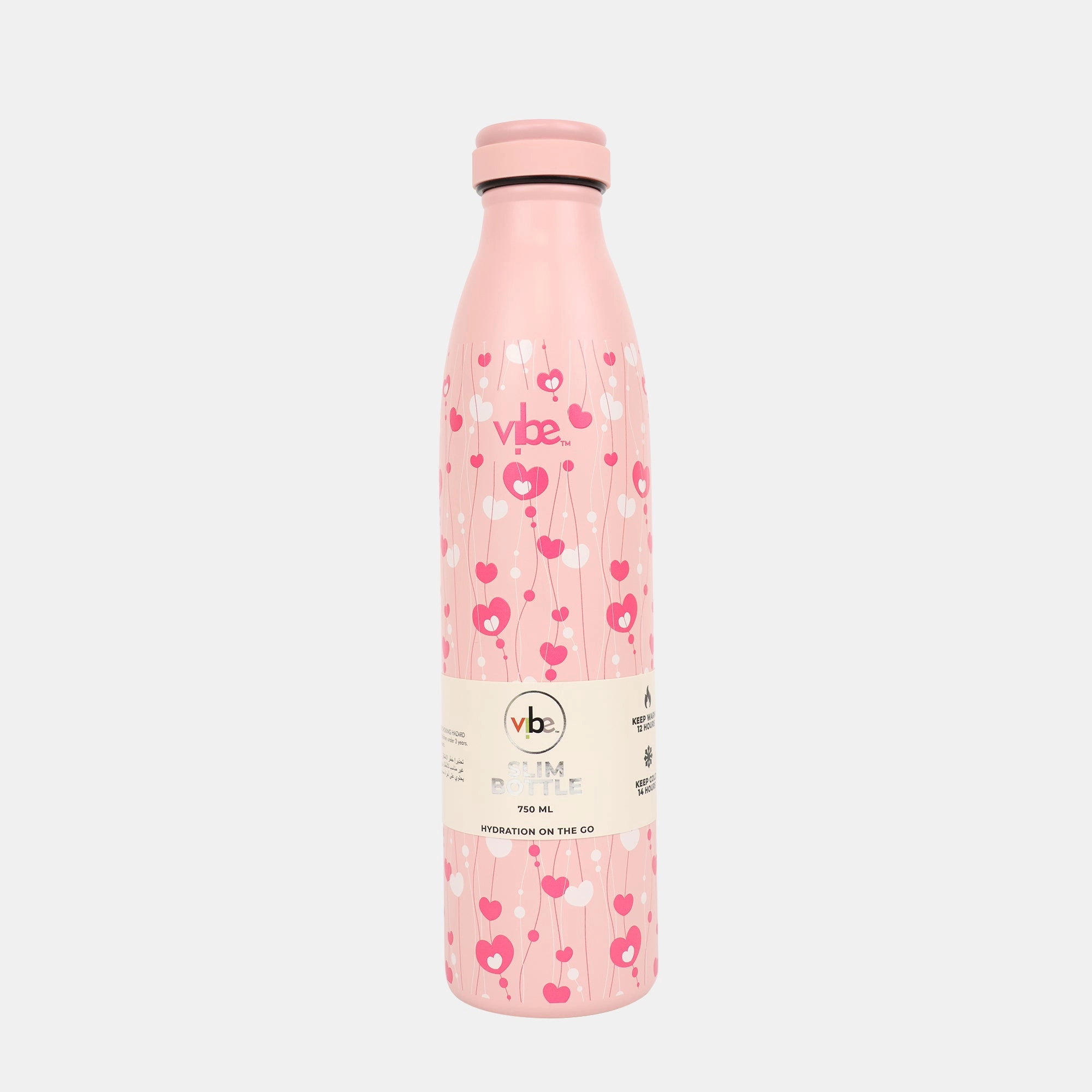 Vibe Hearts And Love Water Bottle - Leak Proof 750 ml