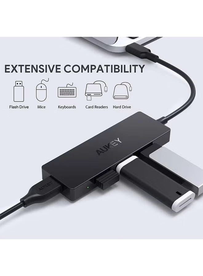 CB-C64 - 4 Port USB Type-C Hub Black