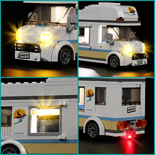 LED Light Set for Lego Holiday Camper Van 60283 - USB & Battery Powered Copper