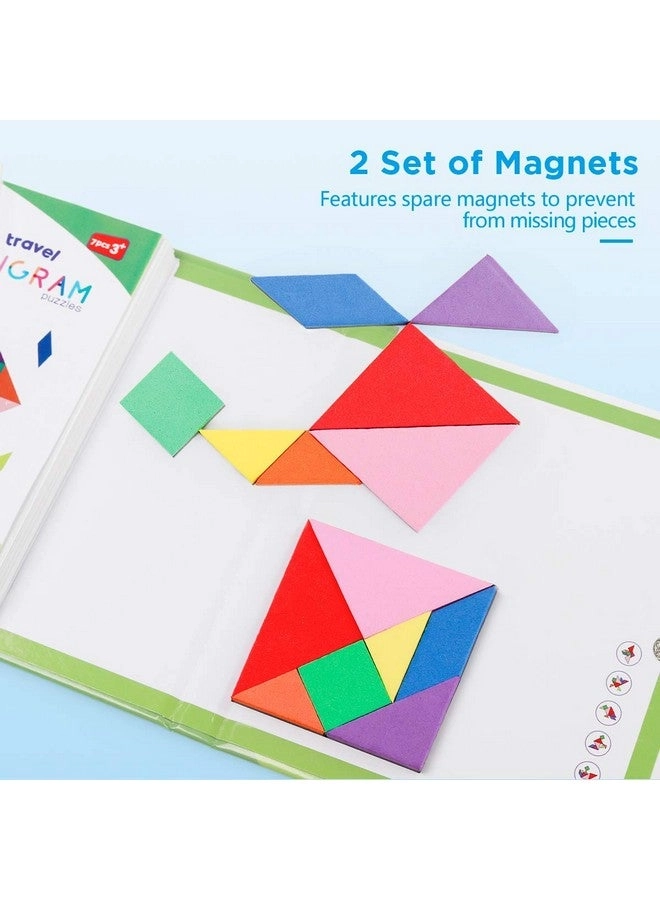 Travel Tangram Puzzle - 2 Sets Magnetic Plate 368 Solution