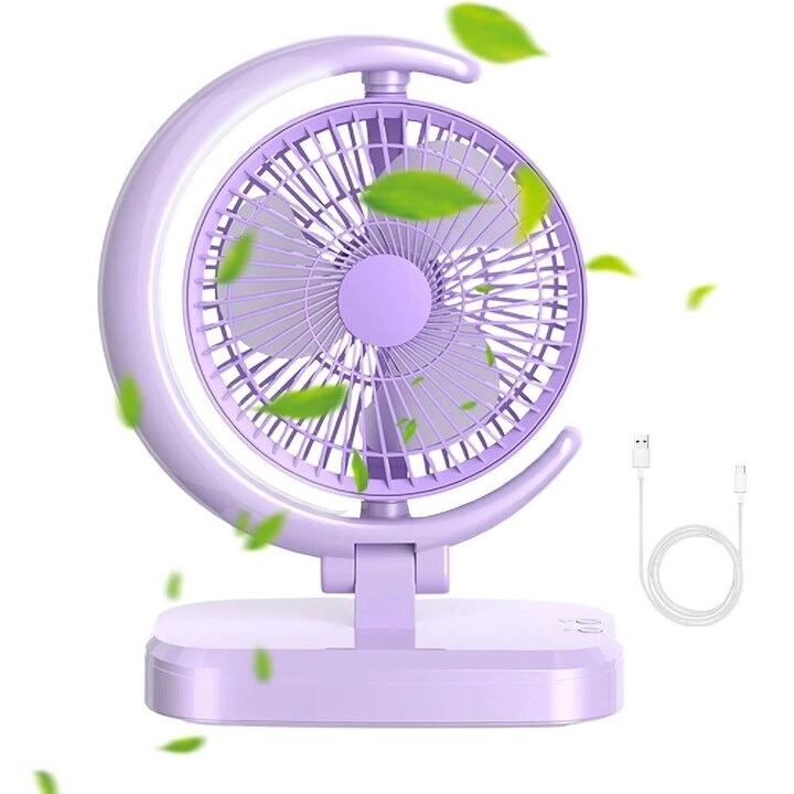 USB Desk Fan - 3 Speed Rechargeable 360° Rotate