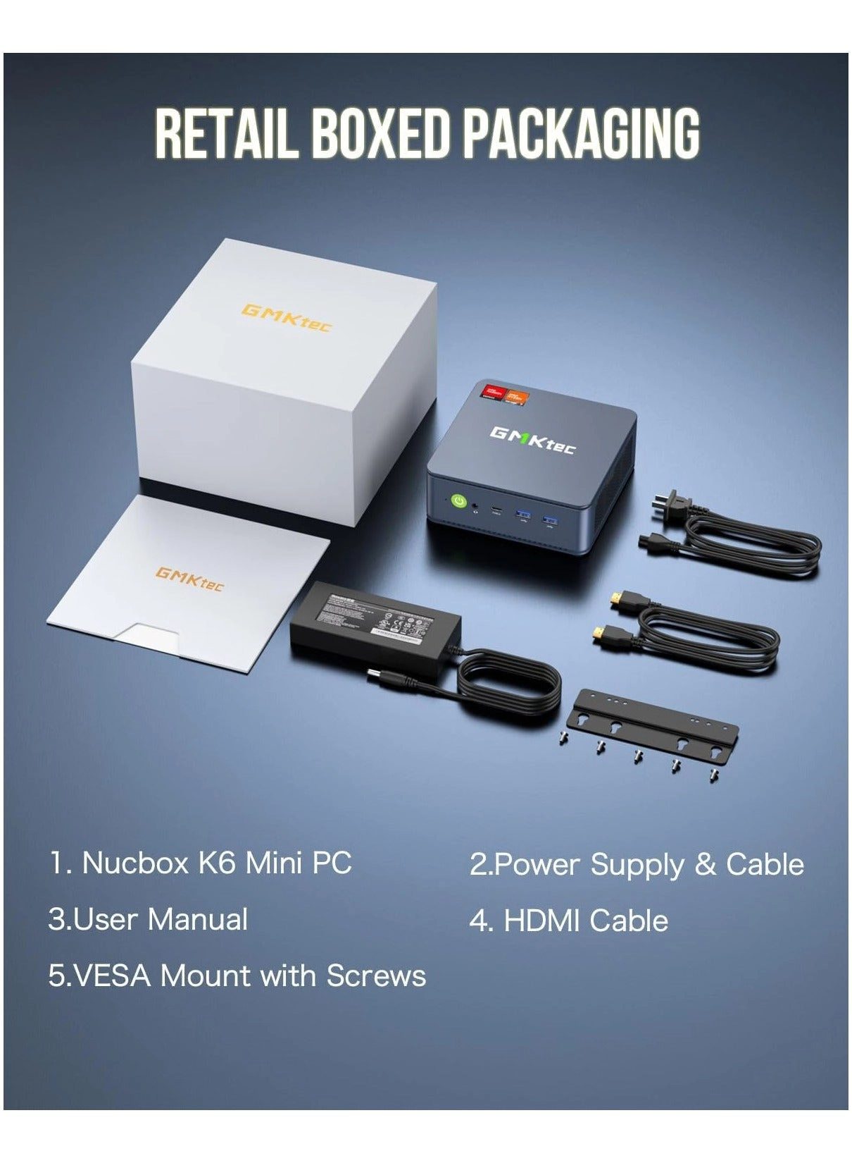 NucBox K6 - M.2 2280 PCIe 4.0 SSD 1TB 32GB AMD Ryzen 7 7840HS