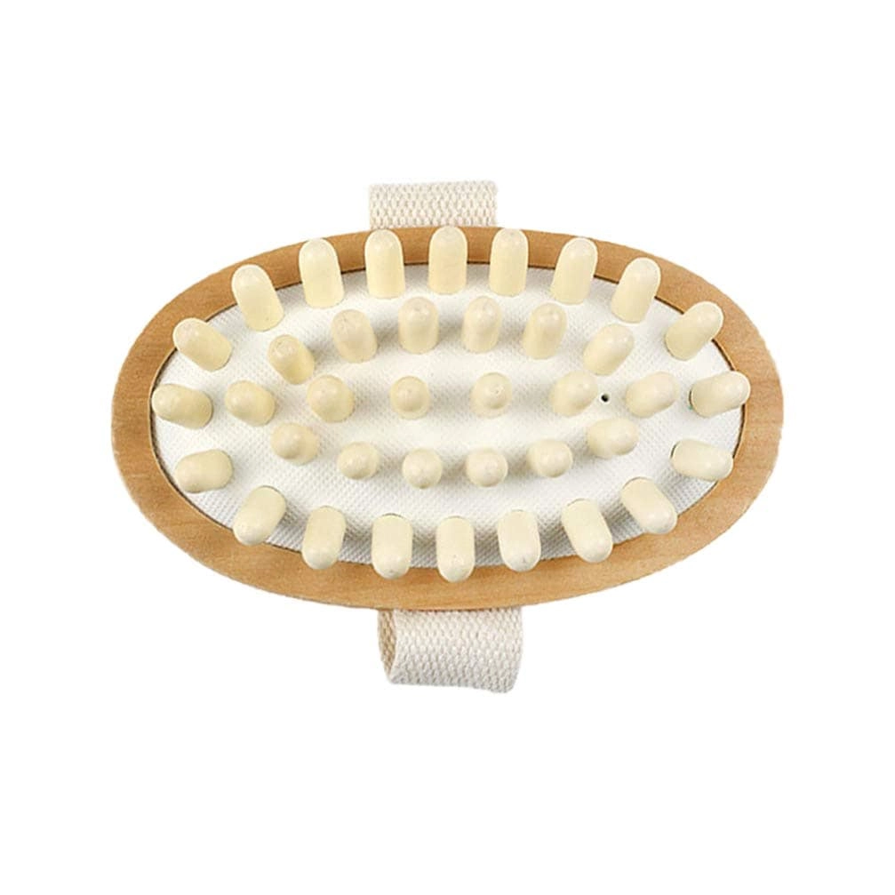 EXCEART Wooden Massager Body Brush - Handheld Soft Bristle