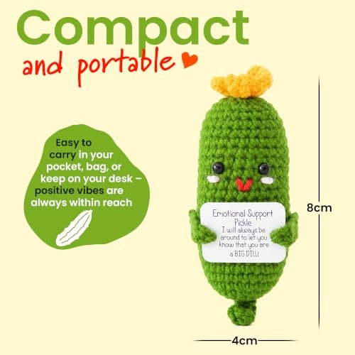 Emotional Pickle - Sunny Positive Pickle Green Crochet