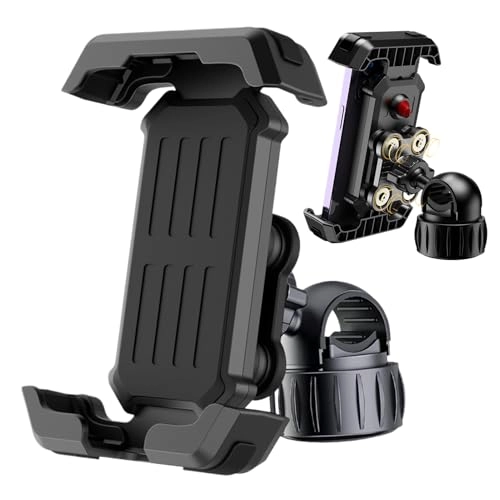 Phone Holder For Motorcycle Handlebar - Anti-Shake 18-34 mm 4.7-7-inch
