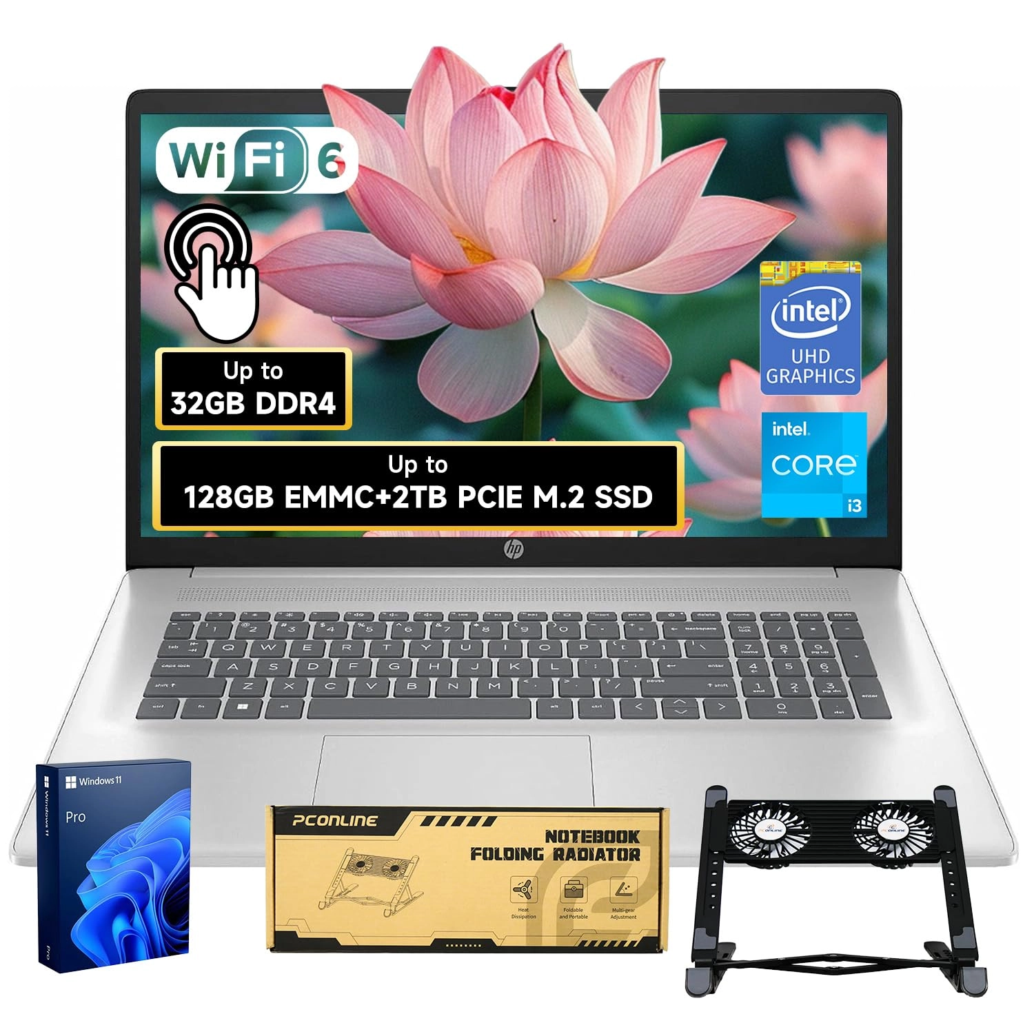 HP TPN-I139 + PCO Notebook Folding Radiator - 17.3'' Core i3-N305 32GB DDR4 128GB eMMC + 2TB SSD