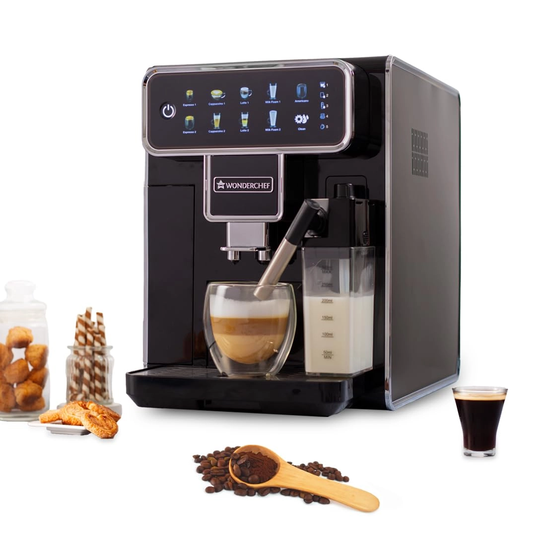 Wonderchef Home Appliances Pvt. Ltd Regenta - Fully Automatic Bean-To-Cup Milk Frothing 63154849
