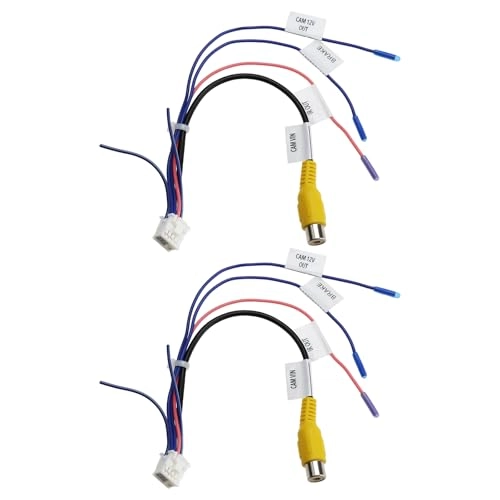 VGOL 10 Pin Reversing Camera RCA Video Adapter - Pack of 2 Compatible with Android