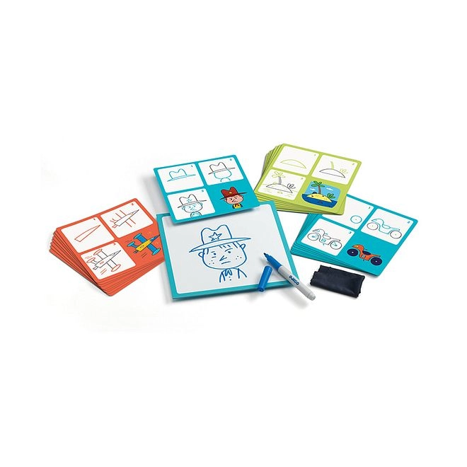 Step By Step Drawing - Arthur and Co - 1 erasable drawing board dry wipe pen