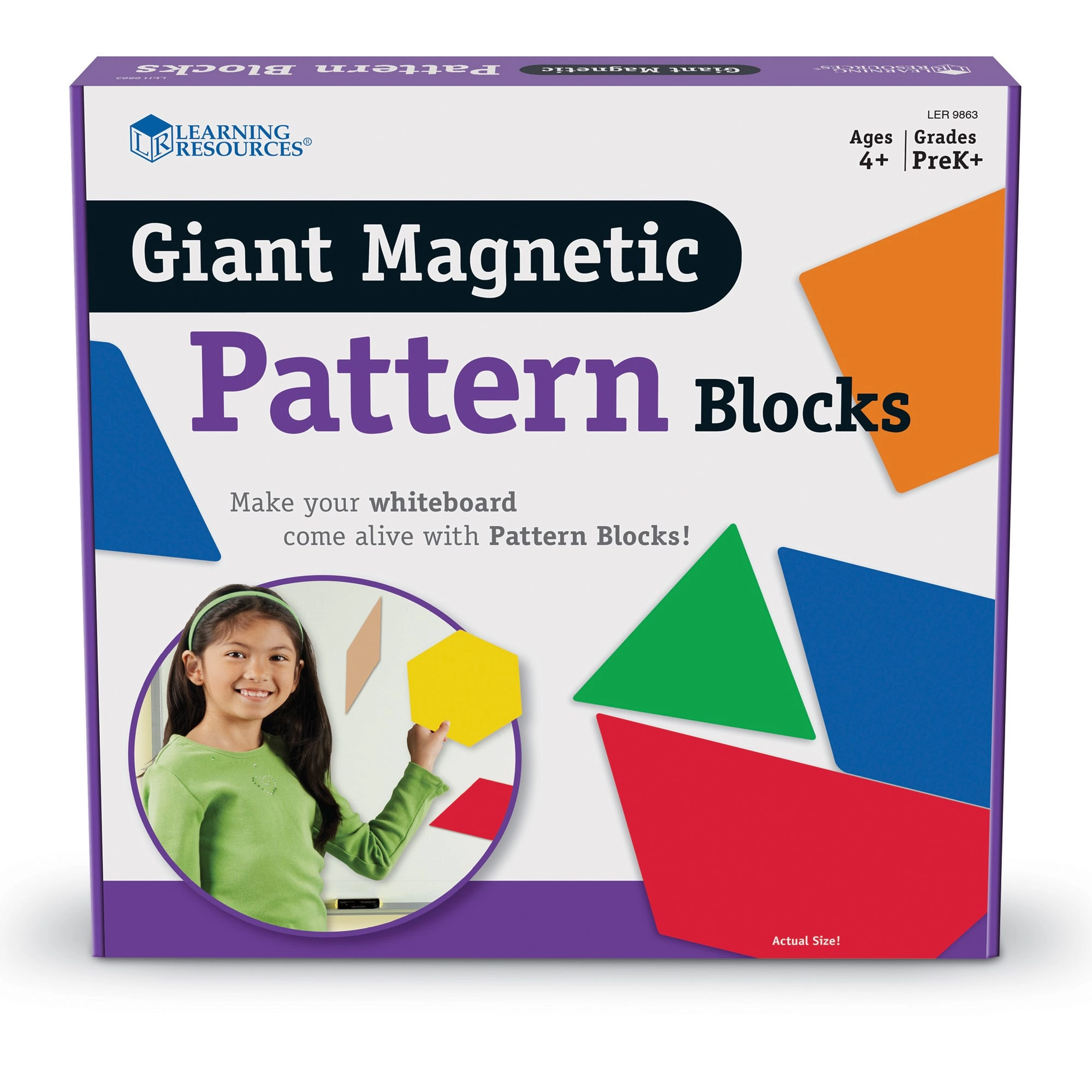 Giant Magnetic Pattern Blocks - Suitable for 3 years & above 47 pieces