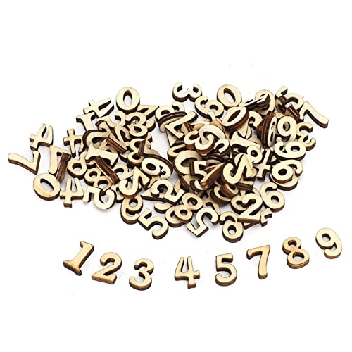 Mixed Numbers Wooden Chip - 0-9 200 pieces