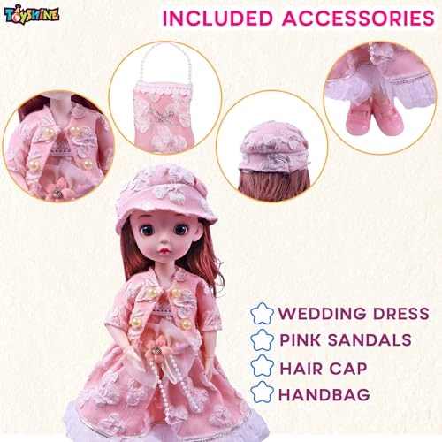 Cute Doll - 12-Inch Plastic Wedding Dress Ages 3+