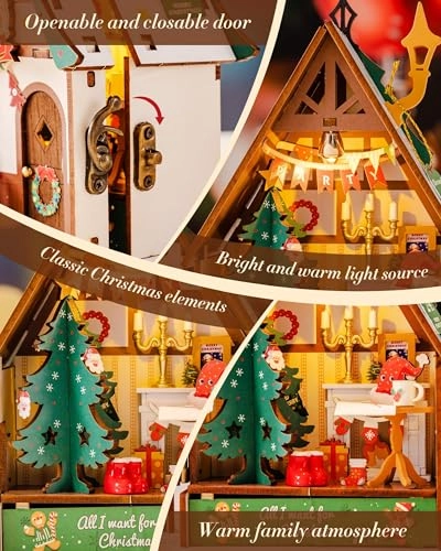 DIY Miniature Dollhouse Kit - Halloween/Christmas 1:20