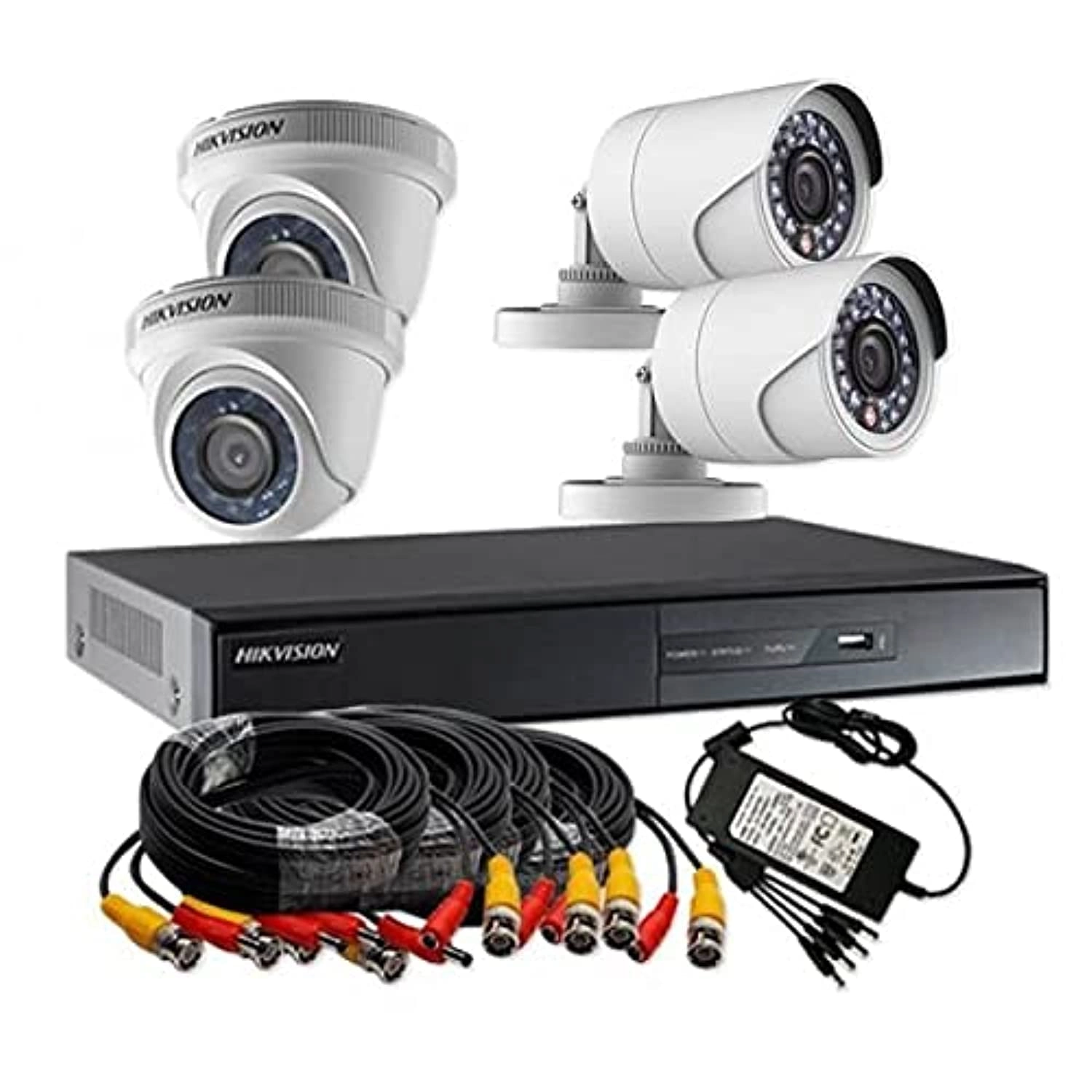 Turbo HD-DVR - 4 Channel + Turbo Full HD Camera - 2 MP Indoor Night Vision + Cable Roll - 20 Meters + Power Supply - 4 Channel