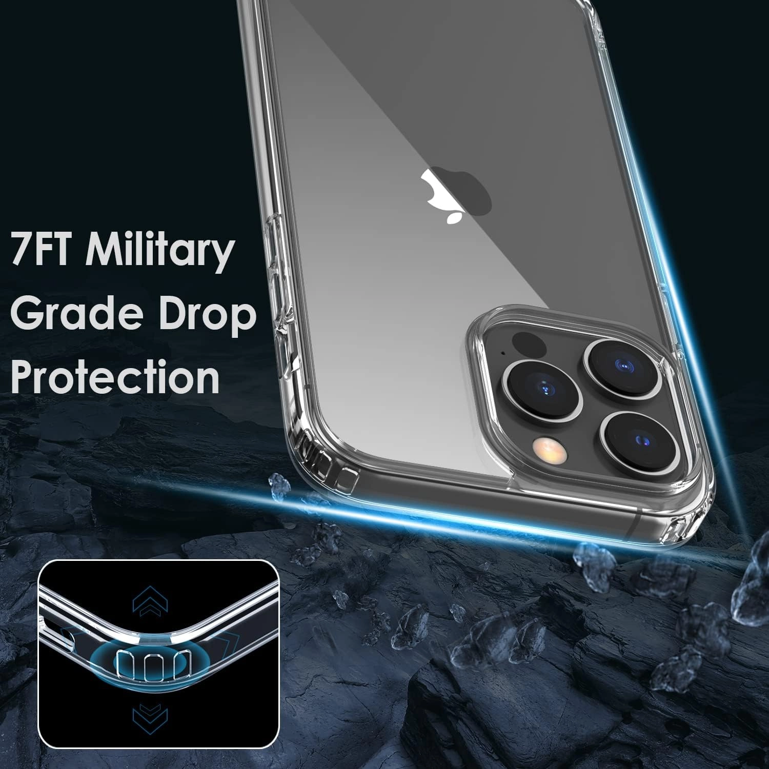 Lucid Phone Case - Clear + Screen Protector for iPhone 14 Pro Max