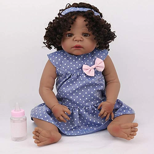 Reborn Baby Doll - 22 Inch Vinyl Brown Eyes