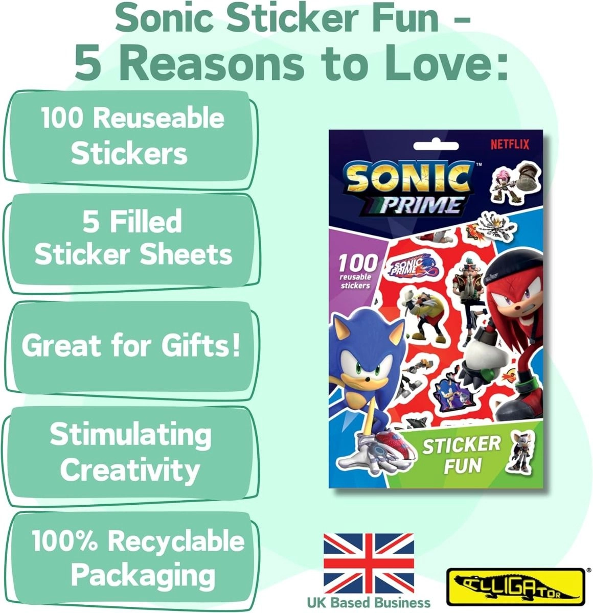 Sonic Sticker Book 100 pcs