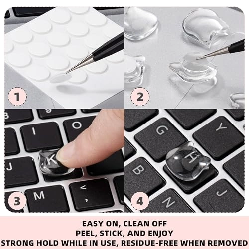 Transparent Glass Long Nail Keyboard Caps