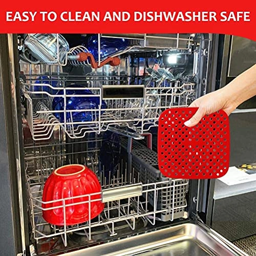 Air Fryer Liners - 8.5 inch Square Black