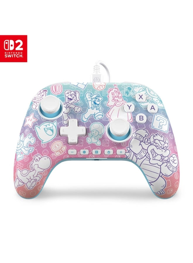 PowerA Switch 2 Advantage Wired Controller Mushroom Kingdom