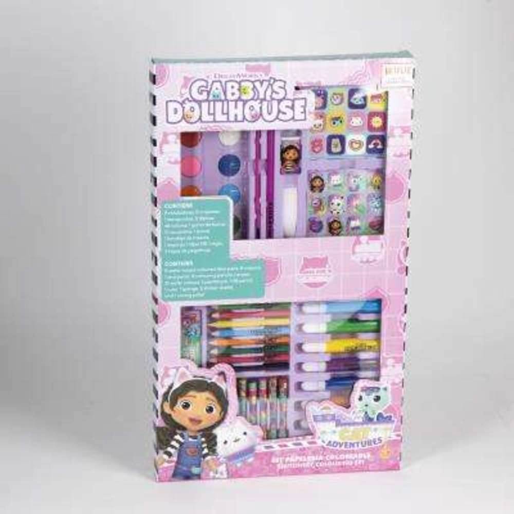 Gabby's Dollhouse - 43 Pc markers wax crayons watercolors color pencils