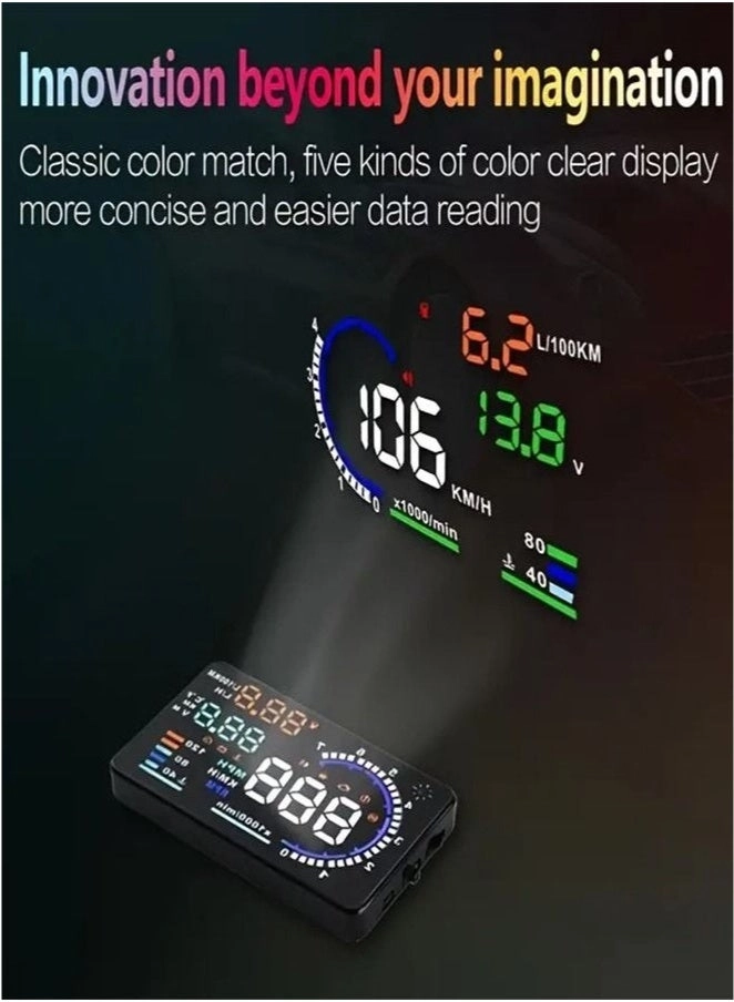 A8 Head up Display - 5.7in OBDII