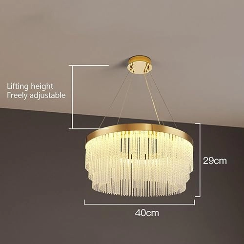 Crystal Chandelier - Golden tricolor light 100*38*30cm
