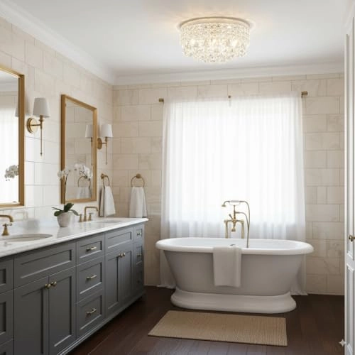 Crystal Chandelier - white light neutral white warm light Dimmable