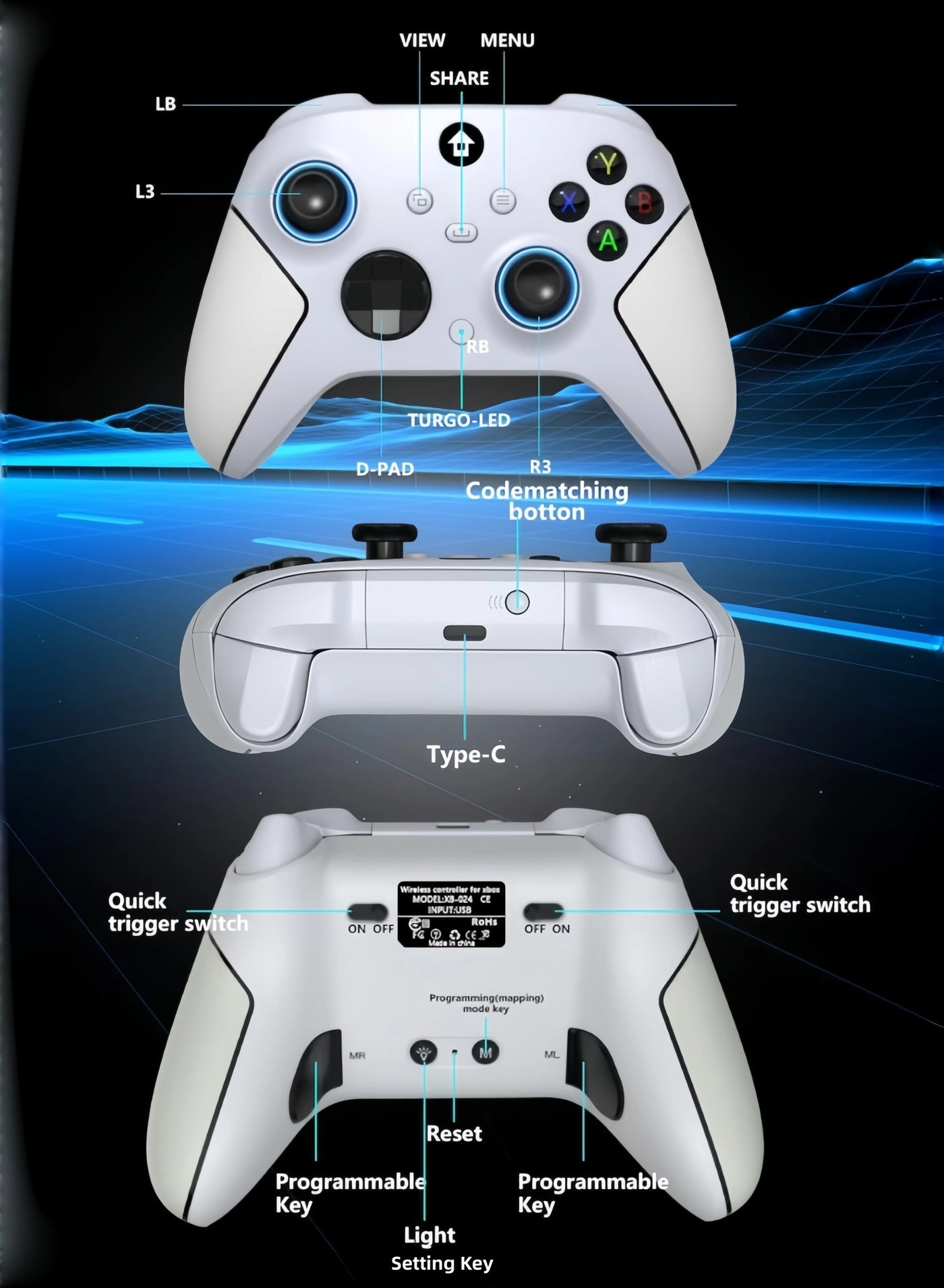 Wireless Xbox Controller - black Xbox Series X/S Xbox One PC