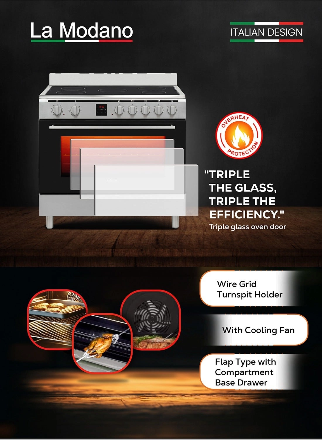 LMC904VT 90x60 Cm Electric Oven