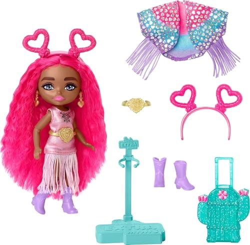 Extra Fly Minis Travel Doll - 5.5-inch Magenta Hair Desert Ages 3+