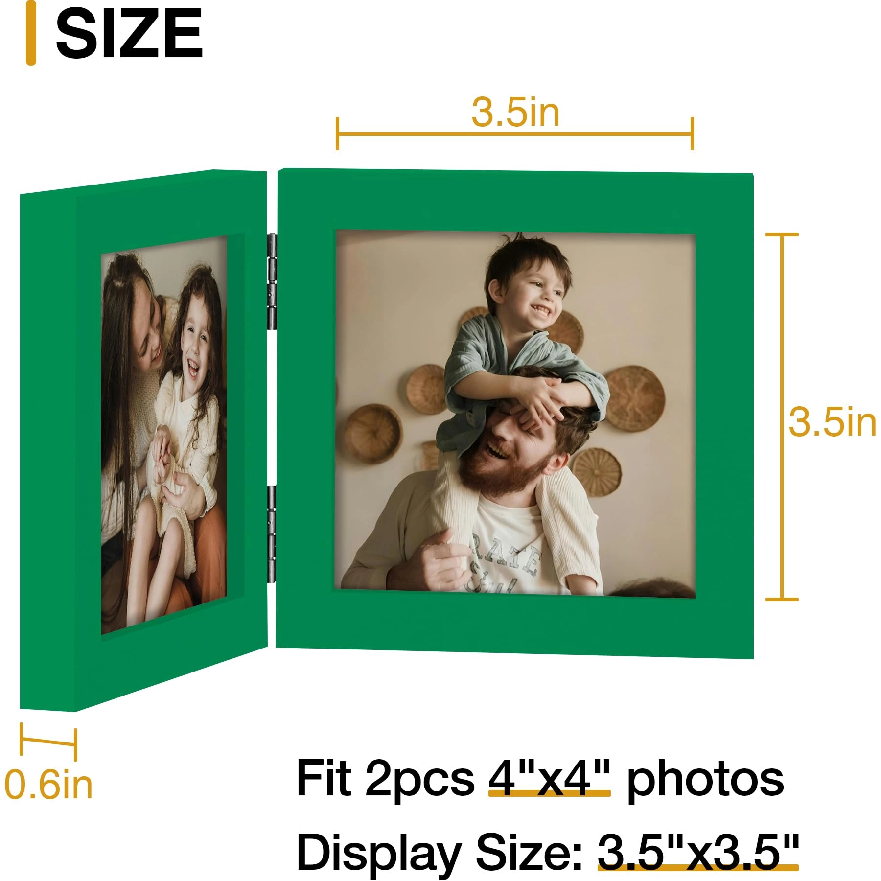 Double Picture Frame - 4x4 2.0 Count