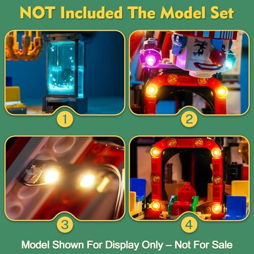 Light kit Compatible with Lego 75637 Buggy The Clown's Circus Tent - LED USB powered
