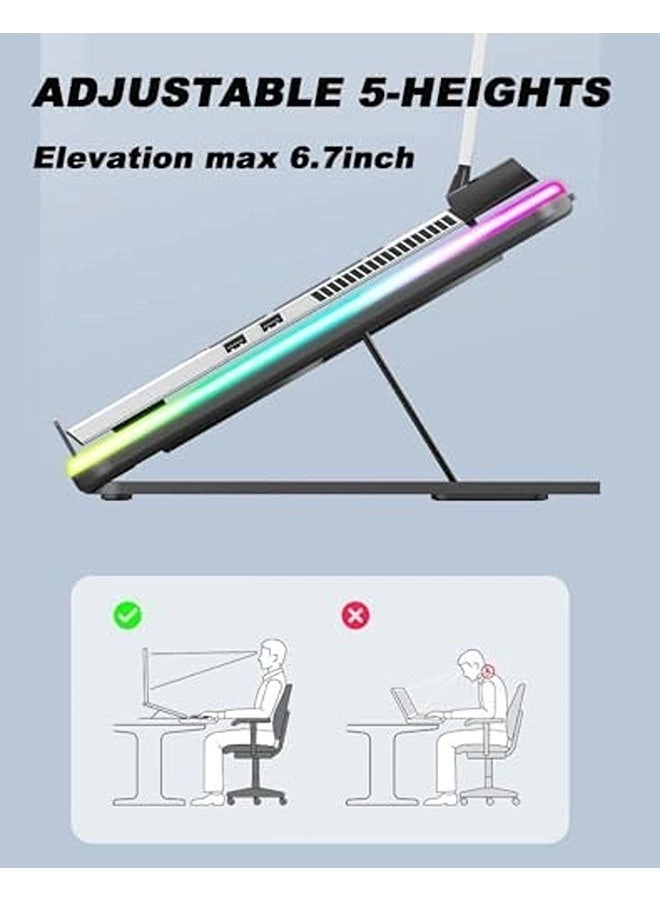 RGB Gaming Laptop Cooling Pad - 5 10–15.6"