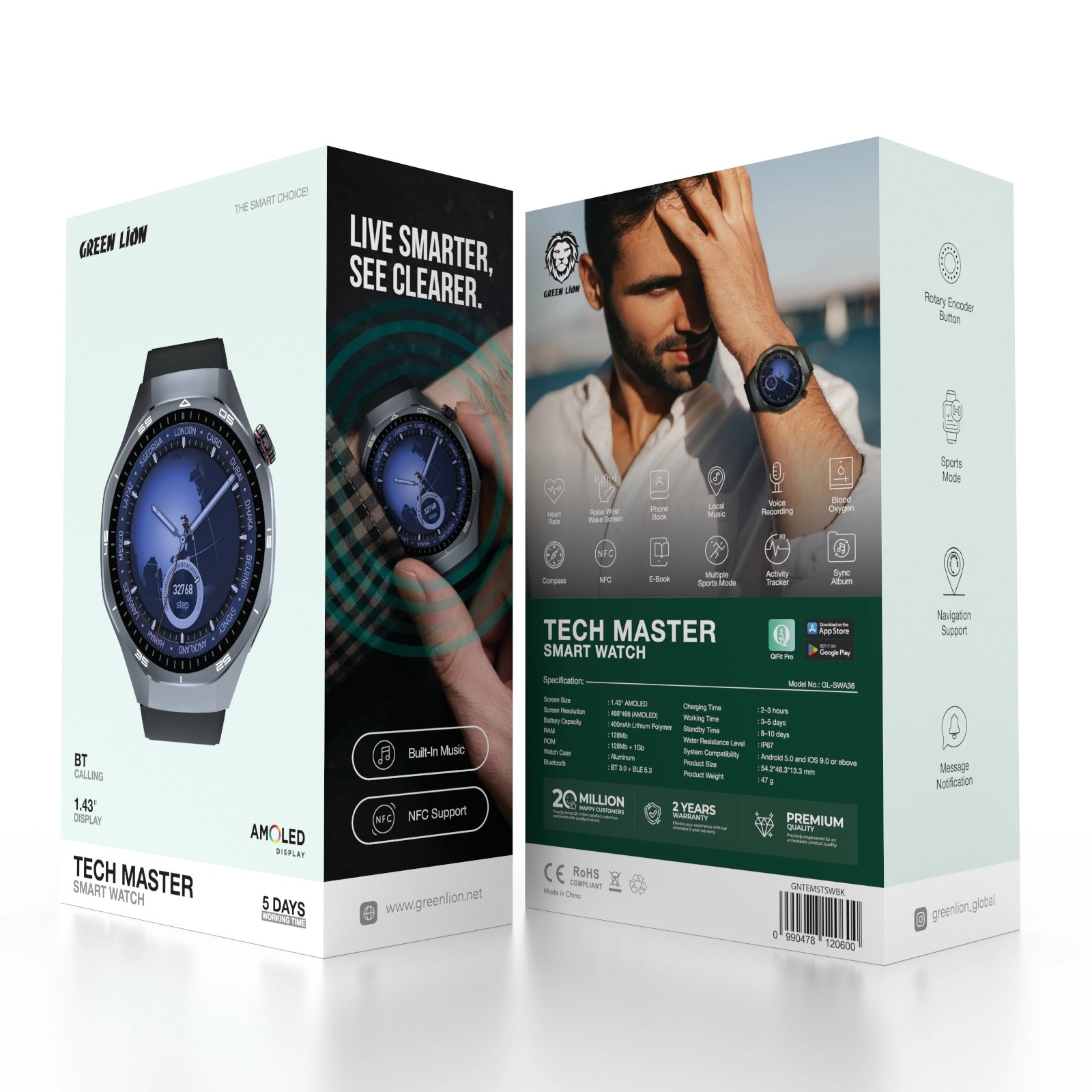 Galvin Smart Watch Stainless Steel