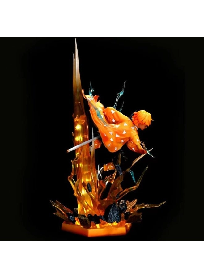 Zenitsu Agatsuma Double Head Sculpture - PVC