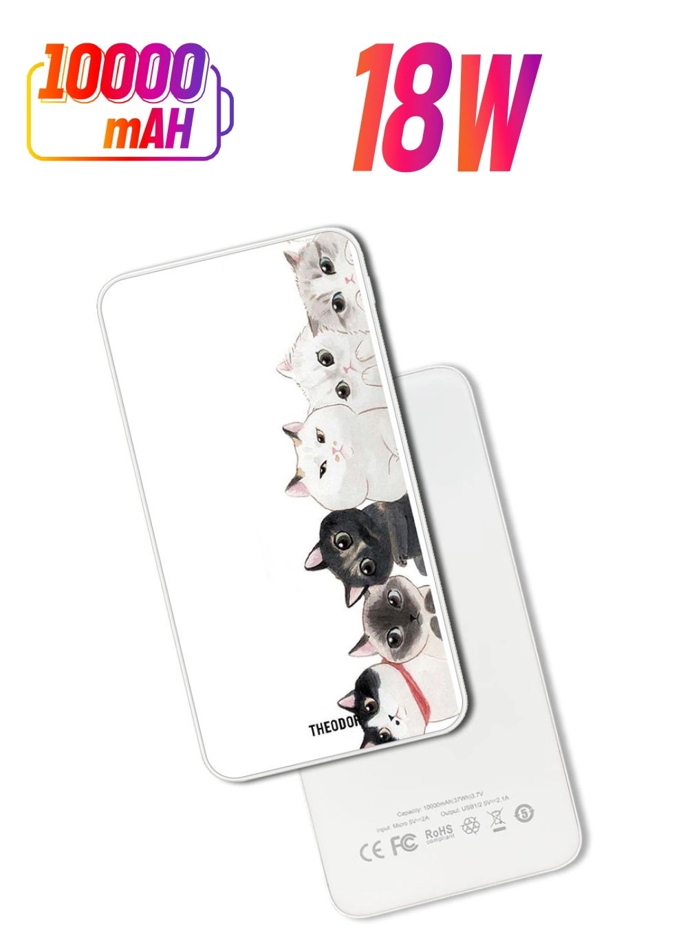 Theodor EX_PPBA117 - 10000mAh 18W Quick Charging 3.0