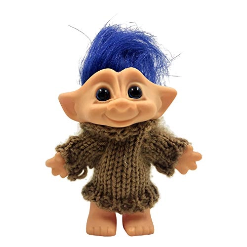 Good Luck Troll Dolls - 10cm Blue Hair W/Clothes