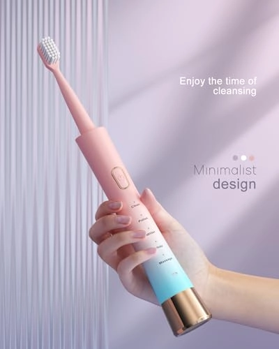 Rechargeable Sonic Electric Toothbrush - 5 Modes Smart Timer 8 Brush Heads