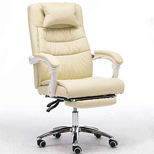 Desk Chair - PU Leather Brown High Back