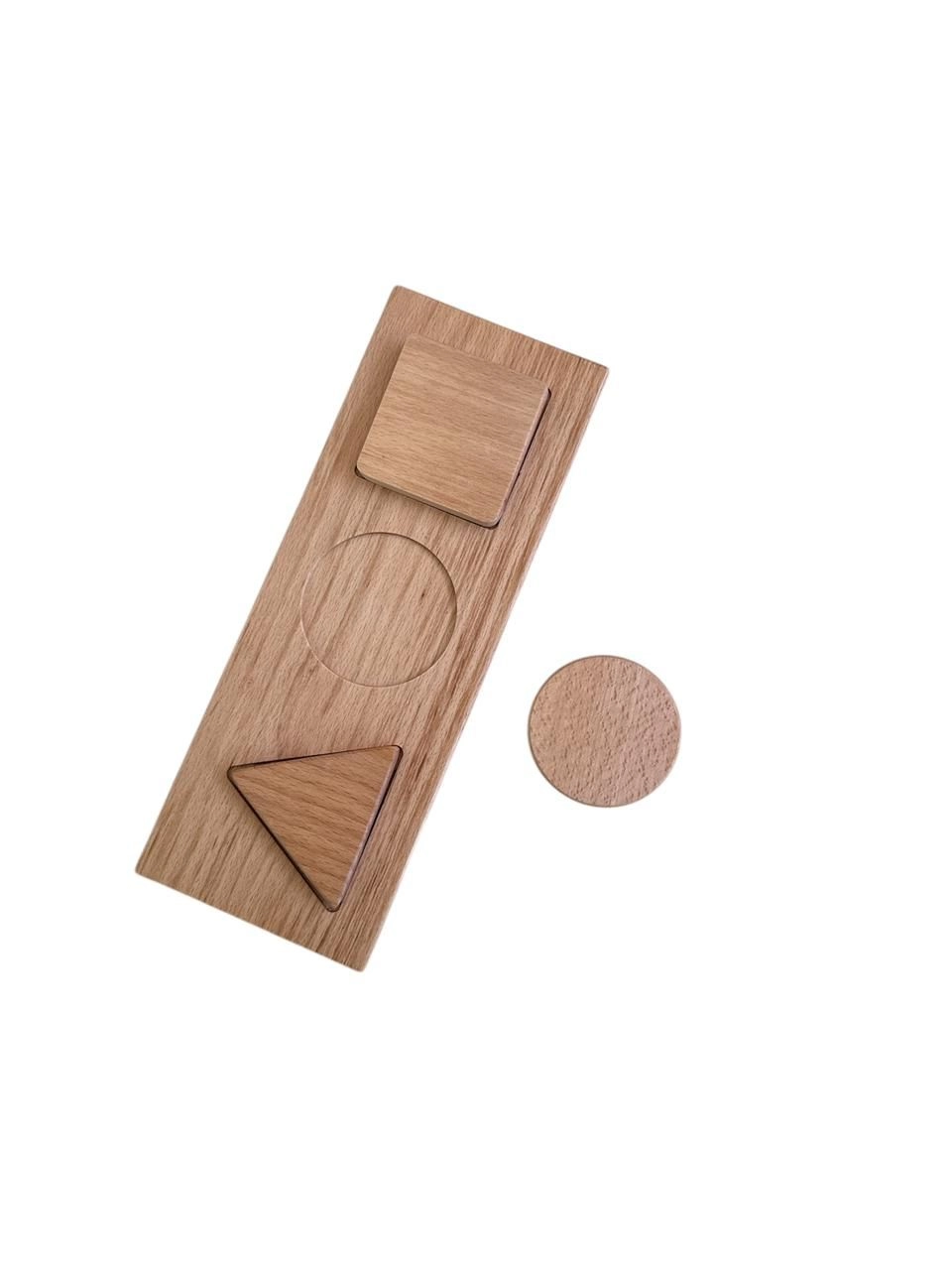 Wooden Shapes Strip - Suitable for 12 months and above 4 pieces