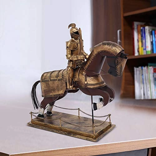 Soldier with Horse Decor Model - Iron